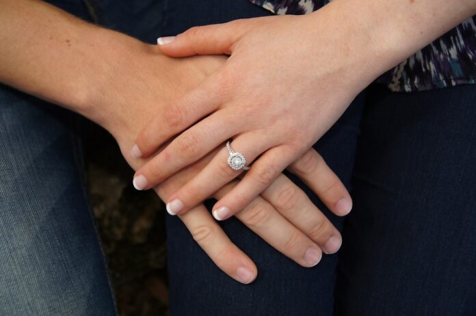princess cut lab diamond engagement ring